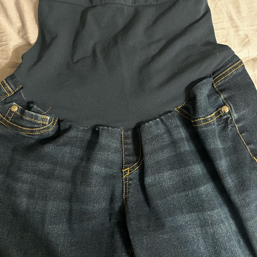 Motherhood Black and Blue Maternity Jeans